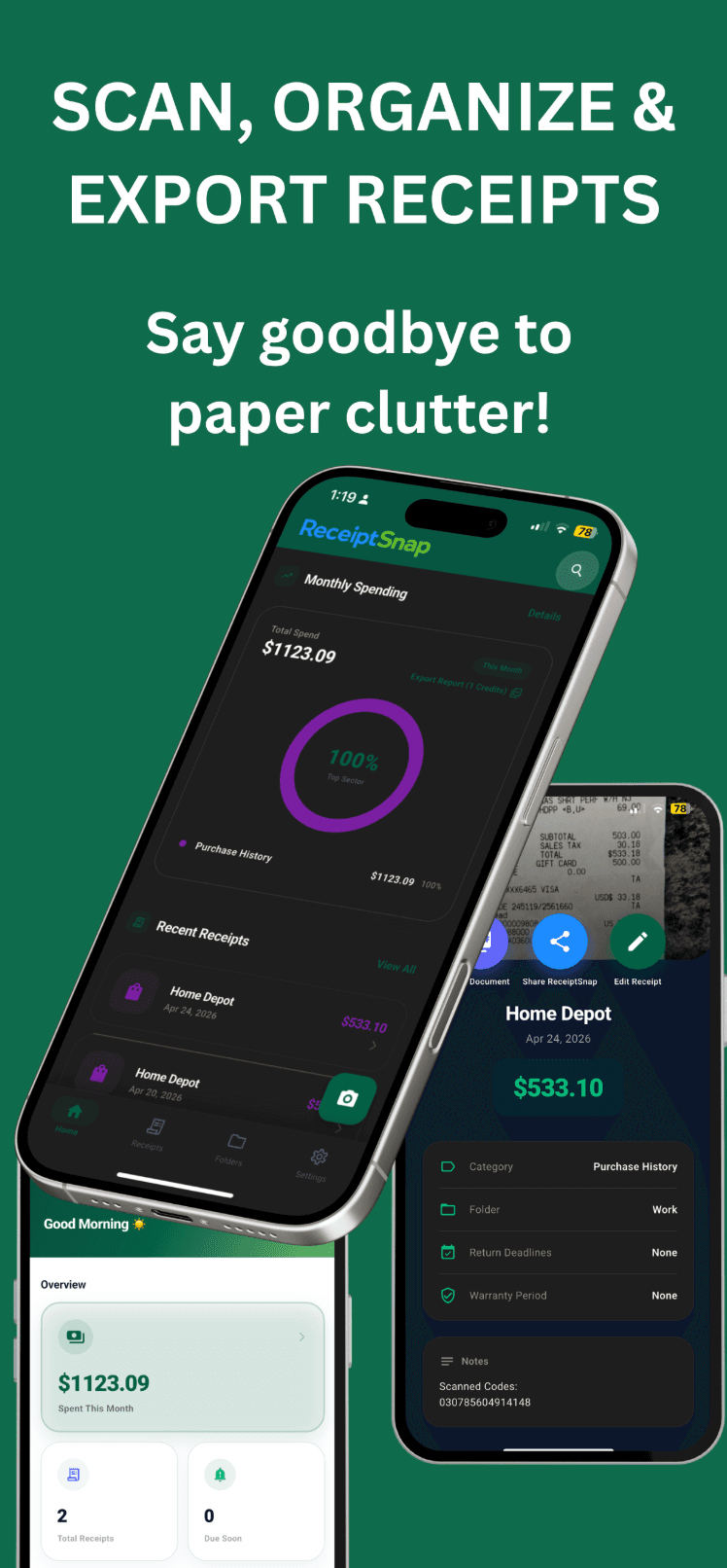 ReceiptSnap — Track Receipts